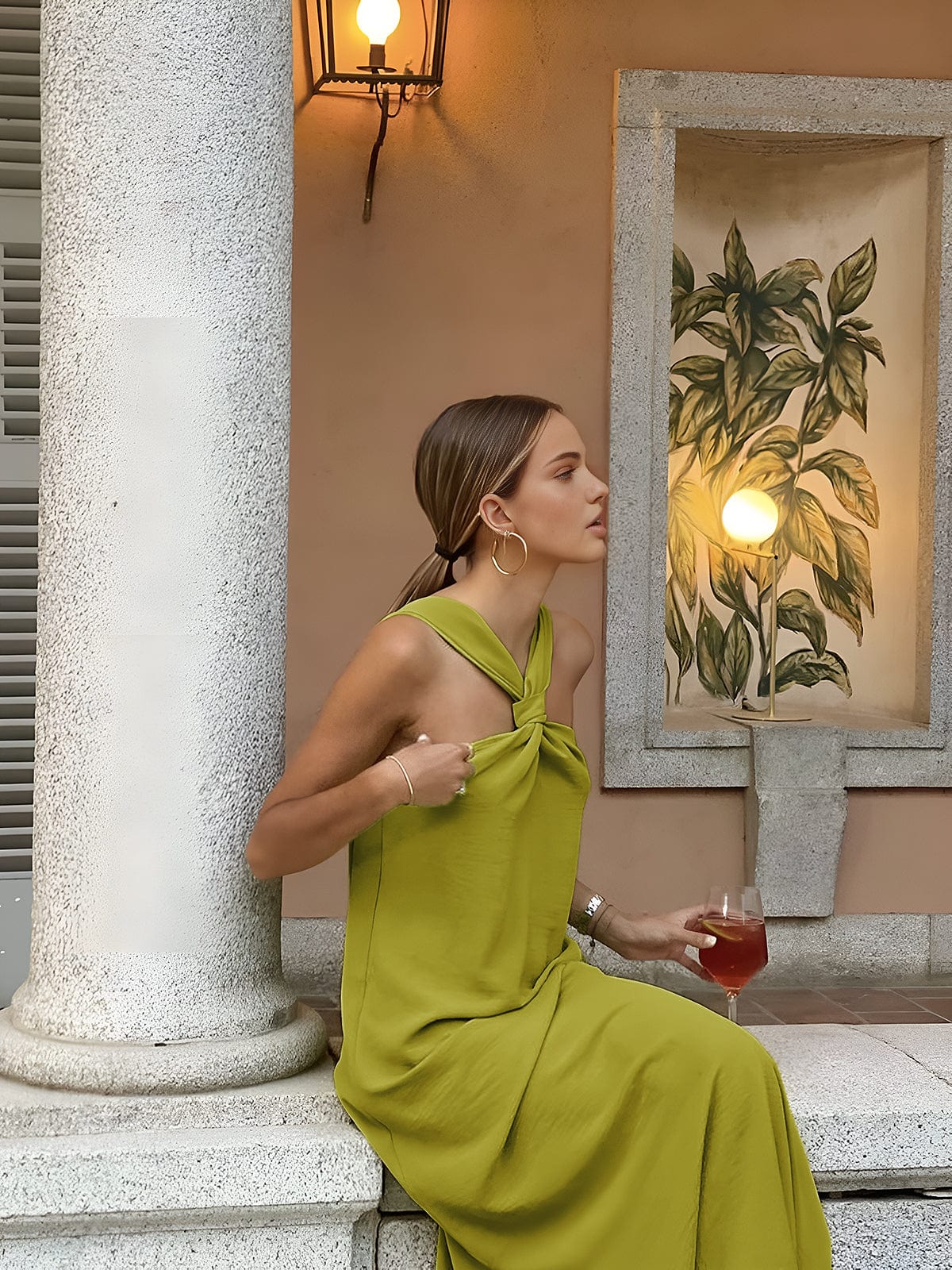 Franziska | Elegante Haltermaxi-jurk voor stijlvolle optredens