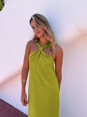Franziska | Elegante Haltermaxi-jurk voor stijlvolle optredens