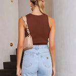 Marie | Mouwloos Bodycon Ribbreisel Tanktop