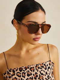 Trendy Zonnebril met Luipaardprint en UV Bescherming