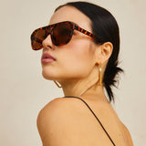 Trendy Zonnebril met Luipaardprint en UV Bescherming