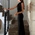 Seraphina | Elegante Bodycon Satijnen Maxikleed – Tijdloze Avondmode