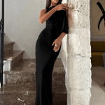 Seraphina | Elegante Bodycon Satijnen Maxikleed – Tijdloze Avondmode