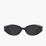 Smalle Ovale Zonnebril met Minimalistisch Design en UV Bescherming