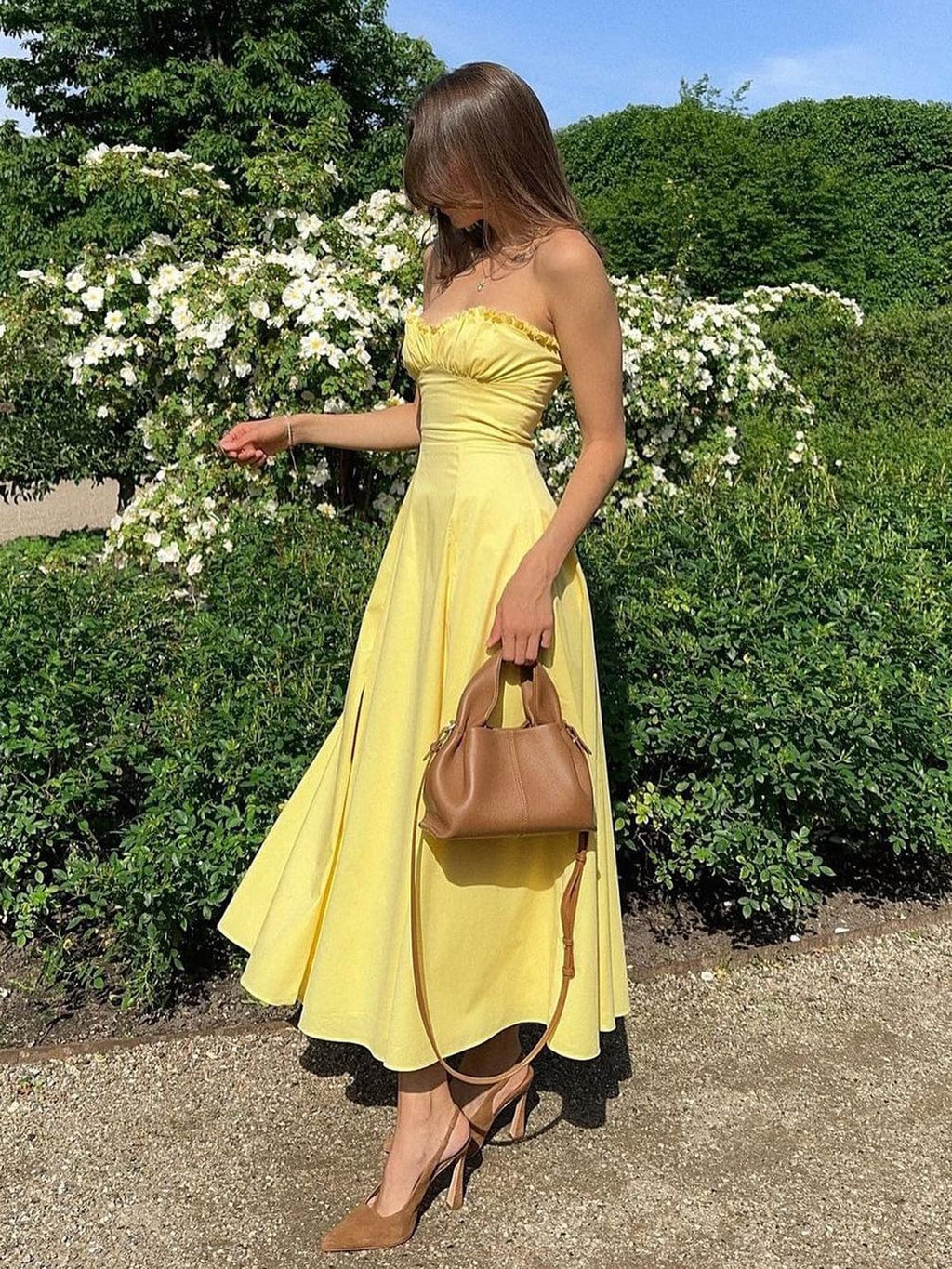 Anneliese | Romantische Zomerjurk met Bustier & A-lijn