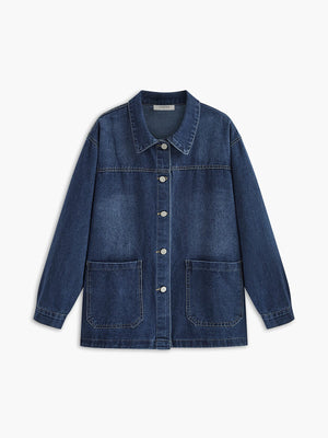 Emma | Oversized Denim-Jacke – Casual en veelzijdig