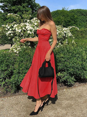 Anneliese | Romantische Zomerjurk met Bustier & A-lijn