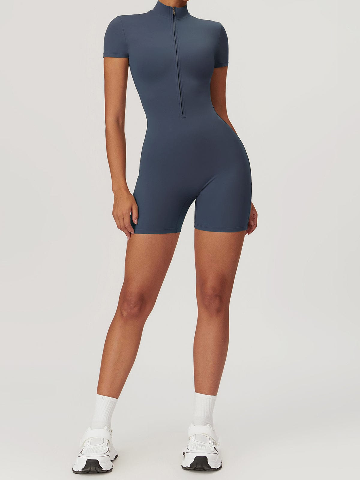 Lina | Sportieve Korte Mouwen Body met Rits