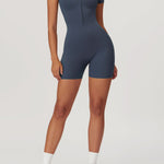 Lina | Sportieve Korte Mouwen Body met Rits