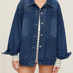 Emma | Oversized Denim-Jacke – Casual en veelzijdig