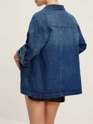 Emma | Oversized Denim-Jacke – Casual en veelzijdig