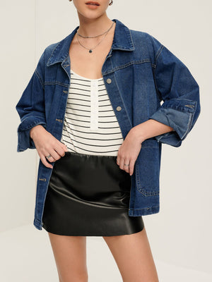 Emma | Oversized Denim-Jacke – Casual en veelzijdig