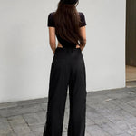 Viola | Joggingbroek met wijde pijpen en gedurfde zijstreep-detail