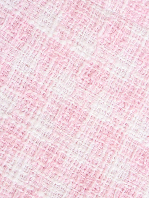 Lotte | Roze Tweed Topjacke met gouden Knopen voor Dames