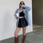 Emma | Oversized Jeansblouse – Comfort en Stijl