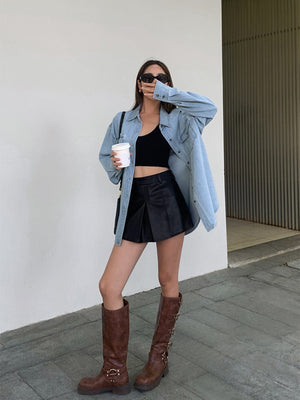 Emma | Oversized Jeansblouse – Comfort en Stijl