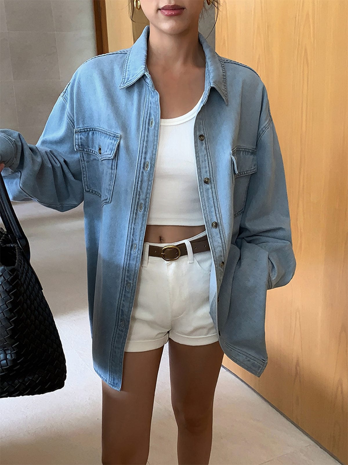 Emma | Oversized Jeansblouse – Comfort en Stijl