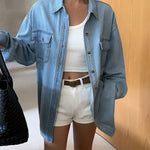 Emma | Oversized Jeansblouse – Comfort en Stijl