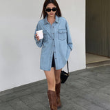 Emma | Oversized Jeansblouse – Comfort en Stijl