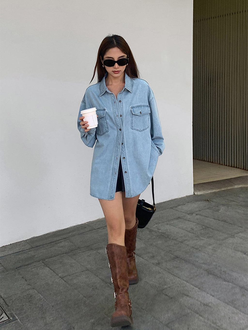 Emma | Oversized Jeansblouse – Comfort en Stijl