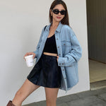 Emma | Oversized Jeansblouse – Comfort en Stijl