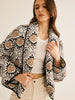 Steppjacke met etnisch patroon en oversized snit