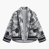 Lichte zomerjack met kunstzinnige print – Elegantie ontmoet comfort