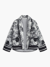 Lichte zomerjack met kunstzinnige print – Elegantie ontmoet comfort