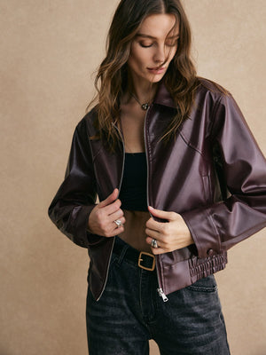 Isabelle | Cropped Leren Jas – Modern, Elegant & Tijdloos
