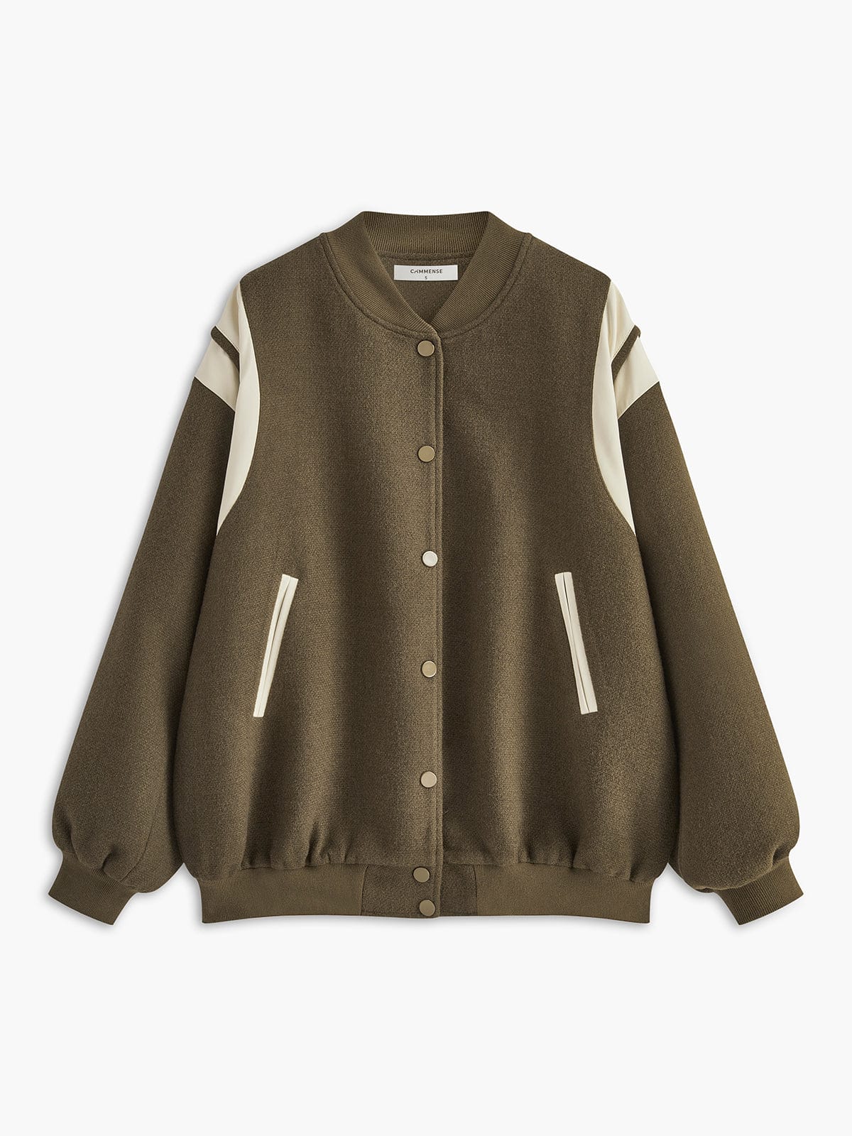 Molly | Casual varsity-jack in retro-stijl met gestreepte mouwdetails en ribgebreide boorden