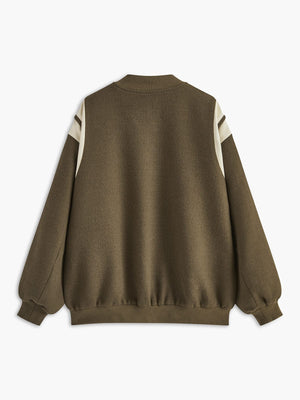 Molly | Casual varsity-jack in retro-stijl met gestreepte mouwdetails en ribgebreide boorden