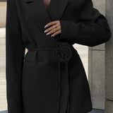 Celeste | Elegante Blazer met Tailleband en Rozendetail
