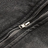 Lara | Zwarte Cropped Bikerjack uit Denim – Voor de ultieme rock-chic look
