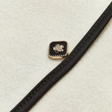 Liane | Stijlvolle Wit-Zwart Contrast Blazerjasje met Contrast Randen