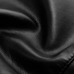 Amelia | Zwarte Kunstlederen Jas met Studs