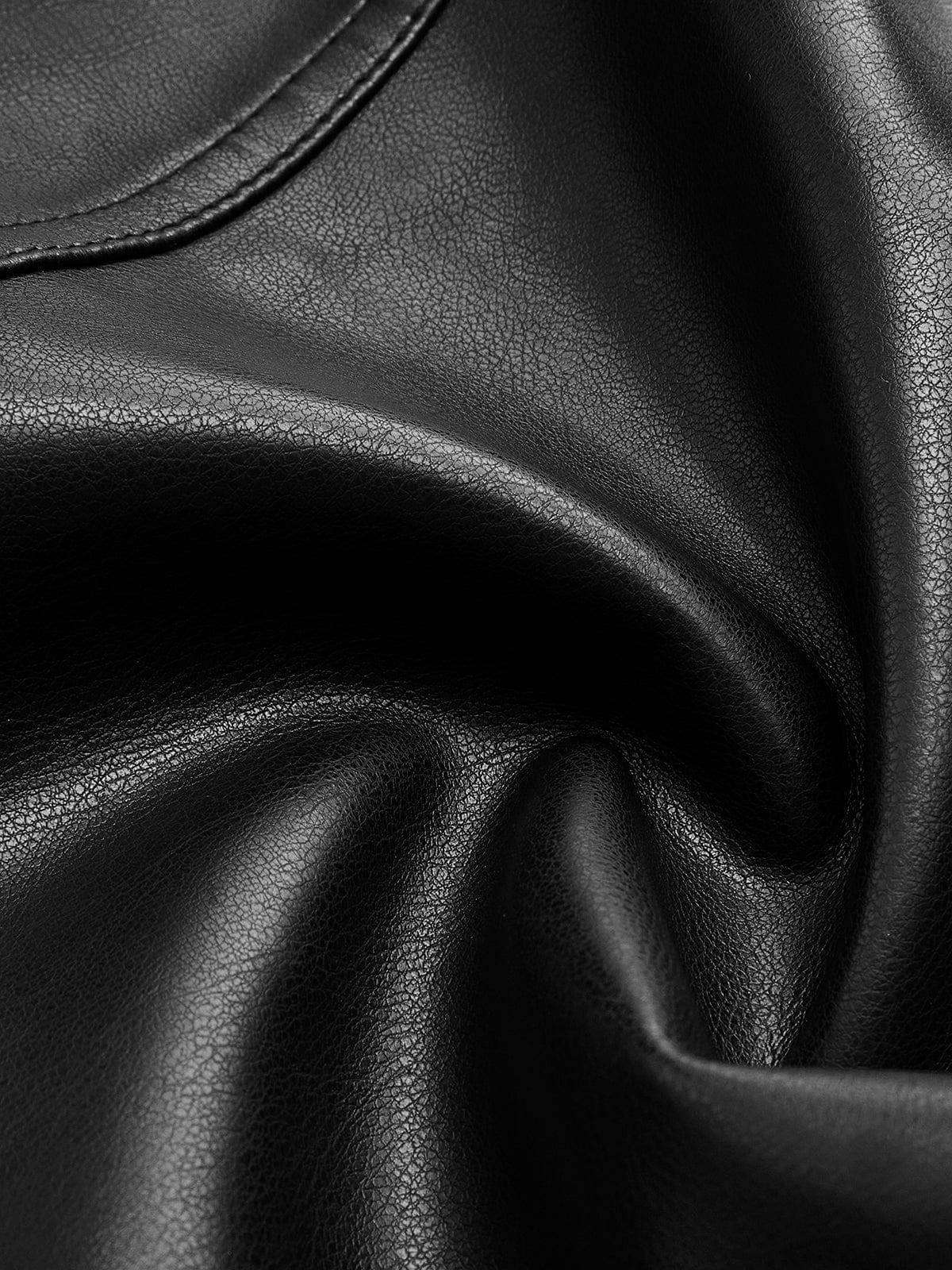 Sophia | Zwarte Kunstlederen Bikerjack – Een Statement-Piece voor elke Look