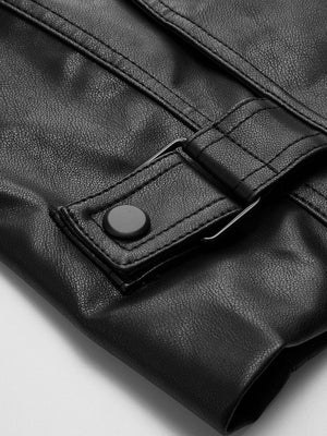 Sophia | Zwarte kunstleren bikerjack – Een statement-stuk voor elke look