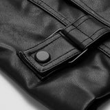 Sophia | Zwarte Kunstlederen Bikerjack – Een Statement-Piece voor elke Look