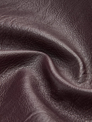 Nora | Minimalistische Kunstlederen Jas in Bordeauxtint – Modern en Veelzijdig