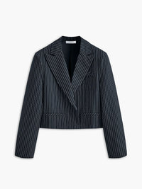Katja | Stijlvolle Korte Gestreepte Blazer voor Dames