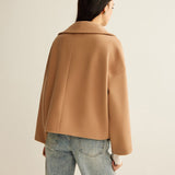 Camel | Cropped Mantel in tijdloos ontwerp