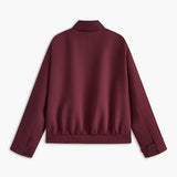 Elena | Minimalistische Jas in Bordeaurood – Elegantie ontmoet veelzijdigheid
