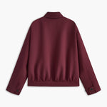 Elena | Minimalistische Jas in Bordeaurood – Elegantie ontmoet veelzijdigheid