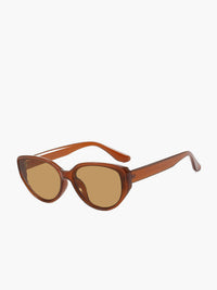 Cat Eye Zonnebril met Warm Bruin Montuur en UV Bescherming