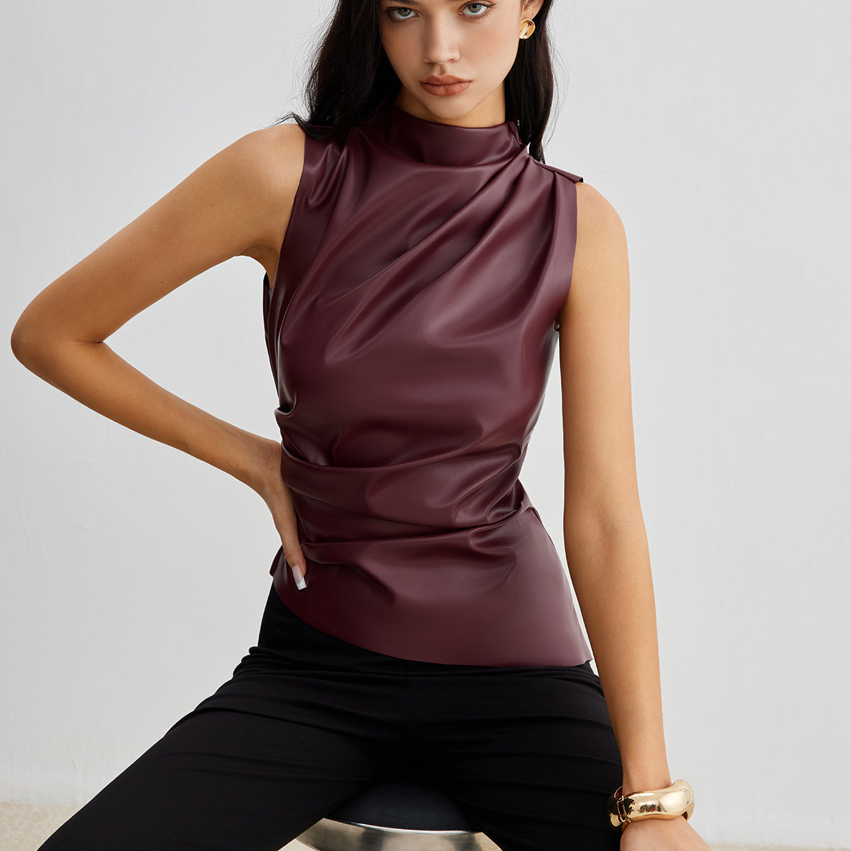 Marousha | Kunstleer Tanktop