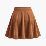 Lina | Uitlopende dames corduroy rok met knoopsluiting