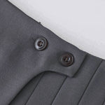 Mila | Plissérok in Wollook met Hoge Taille & Knopdetails