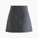 Mila | Plissérok in Wollook met Hoge Taille & Knopdetails