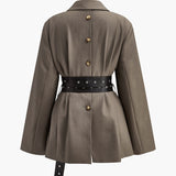 Mila | Oversized Blazer met Tailleband in Olijf