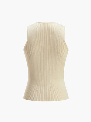 Marie | Mouwloos Bodycon Ribbreisel Tanktop